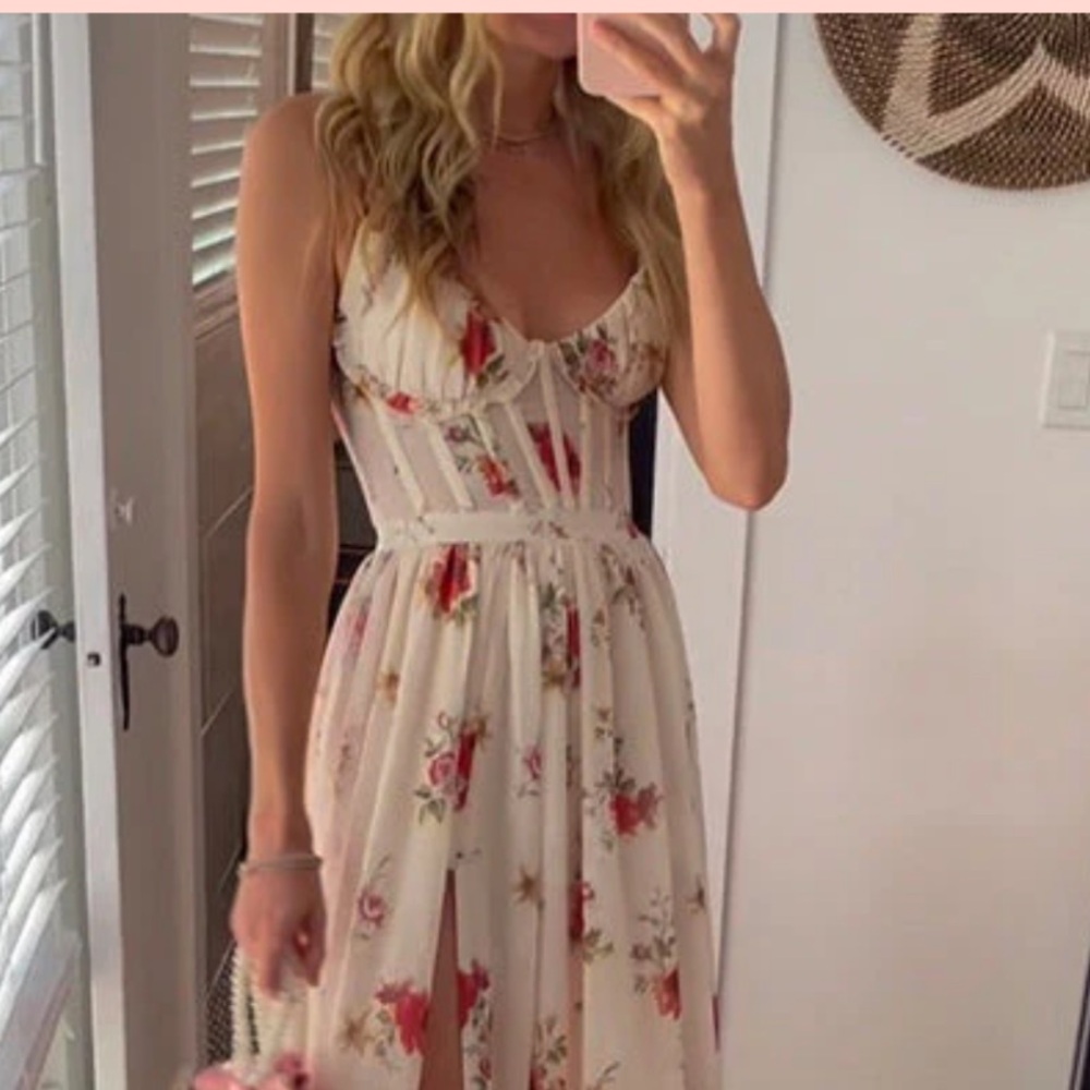 Floral Maxi Dress with Slit